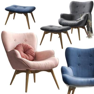 现代休闲椅-3D17